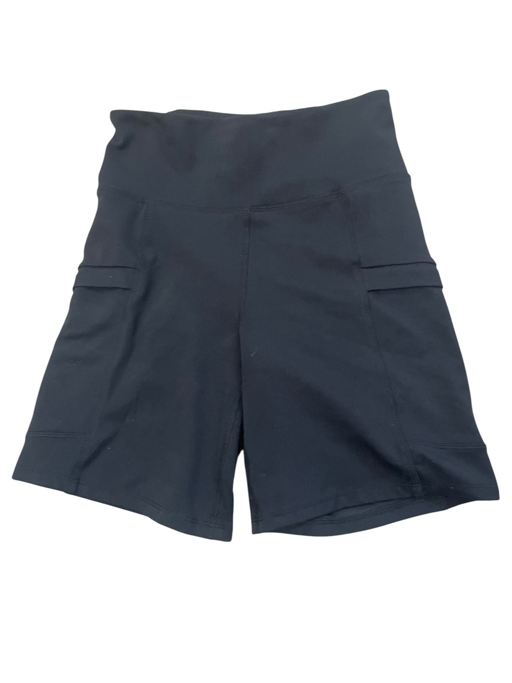 Eddie Bauer Black High-Rise Bike Shorts with Side Pockets